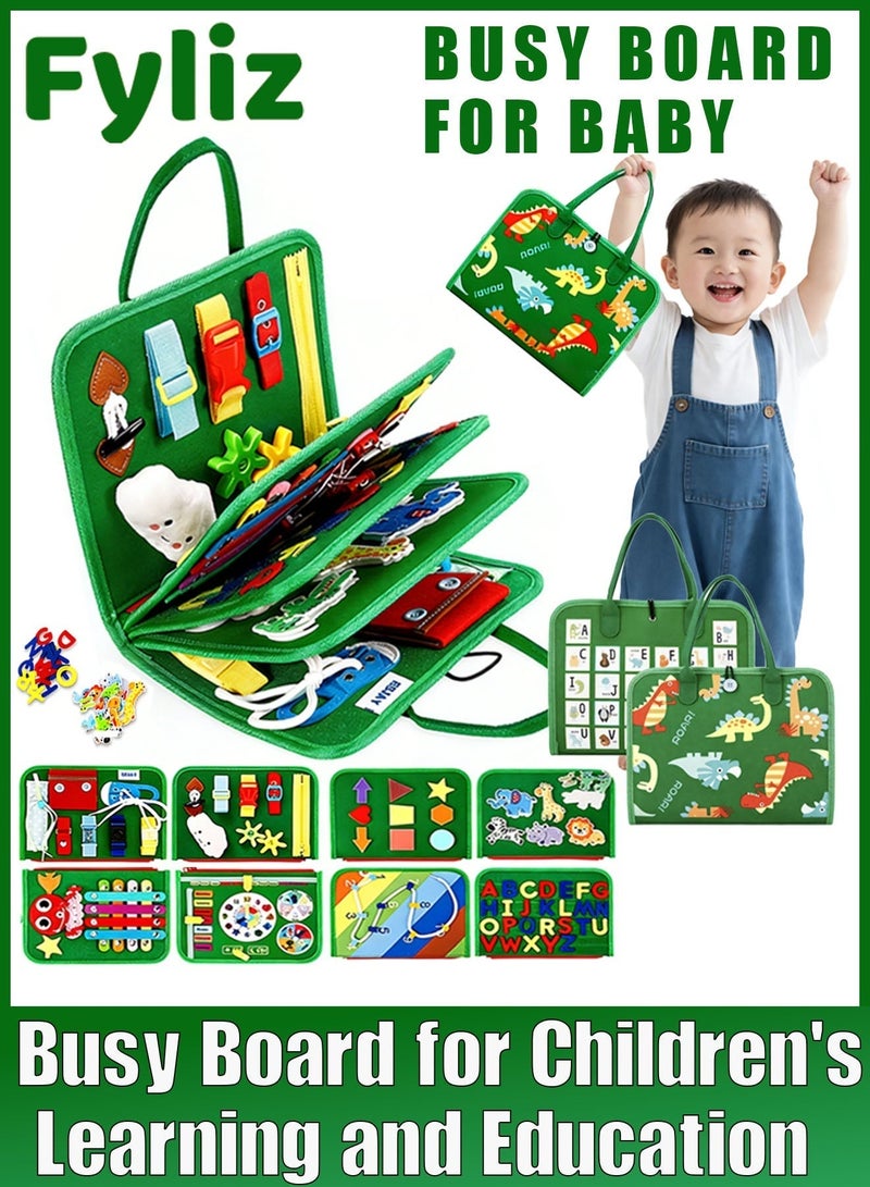 Fyliz Montessori Sensory Busy Board for 1-4 Year Old Toddlers - Educational Learning Toy to Develop Fine Motor Skills Preschool Activity Toy - Image 1